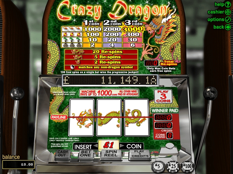 Онлайн эмулятор «Crazy Dragon» в казино Вулкан 24